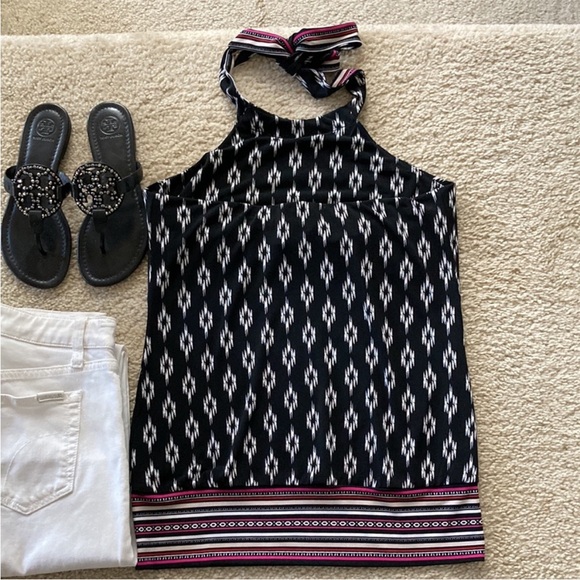 White House Black Market Geo Print Halter Top - Picture 5 of 6